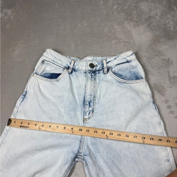 Sandro Paris 100% Cotton Wide Leg High Rise Ankle Very Light Blue Jeans 40 US 8 - Picture 8 of 16